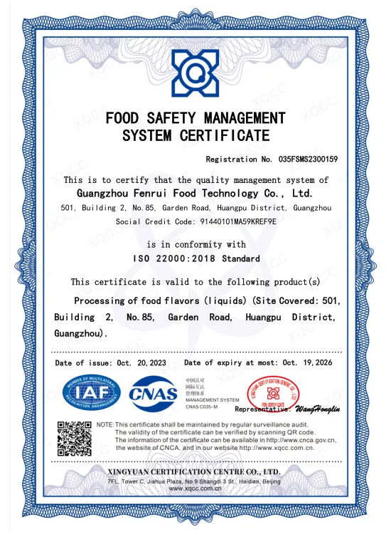 Food Safety Management System Certificate